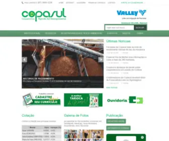 Copasul.coop.br(Cooperativa Agrícola Sul) Screenshot