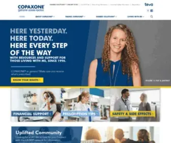 Copaxone.com(Learn more about COPAXONE®) Screenshot