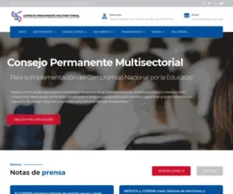 Copeme.org(Consejo Permanente Multisectorial para Implementación del Compromiso Nacional por la Educación) Screenshot