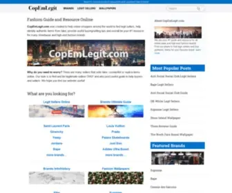 Copemlegit.com(Fashion Guide and Resource Online) Screenshot