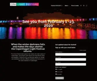 Copenhagenlightfestival.org(Central Copenhagen will host an outdoor lighting festival with a Danish take in Februay 2020) Screenshot