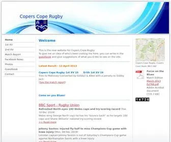 Coperscoperugby.com(Copers Cope Rugby) Screenshot
