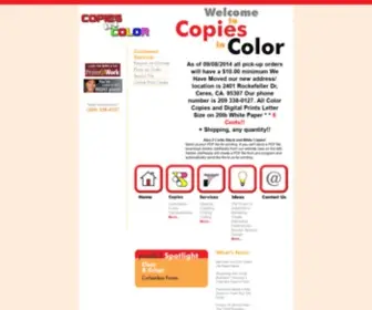 Copiesincolor.com(Copies In Color) Screenshot