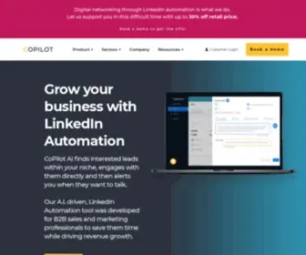 Copilotadvisor.com(Market-leading LinkedIn automation software) Screenshot