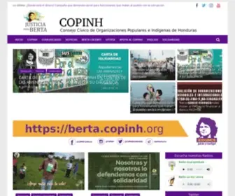 Copinh.org(Consejo Cívico de Organizaciones Populares e Indígenas de Honduras) Screenshot