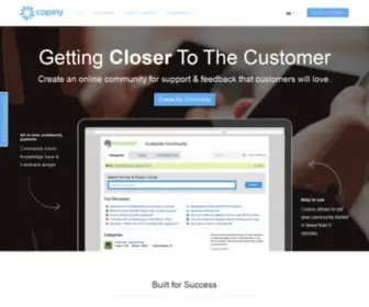 Copiny.com(сообщество поддержки клиентов в интернете) Screenshot