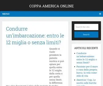 Coppaamericaonline.it(Coppa America di Vela Online) Screenshot