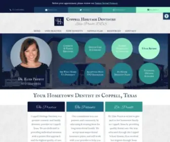 Coppelldentist.com(Dr. Elise Pruett) Screenshot