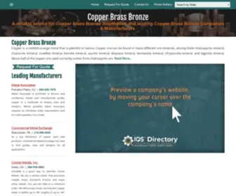 Copper-Brass-Bronze.com(Copper Suppliers) Screenshot