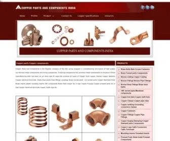 Copper-Parts-Components.com(Copper Parts machined Components Fittings Brass Nuts pressed parts India) Screenshot