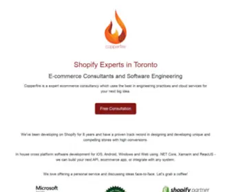 Copperfire.ca(Shopify Experts in Toronto) Screenshot