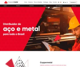 Coppermetal.com.br(Distribuidor de aço e metal para todo Brasil) Screenshot