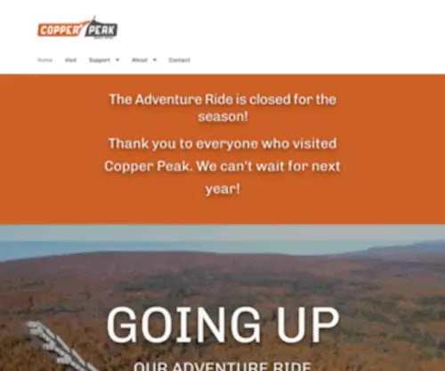 Copperpeak.org(Visit Copper Peak Ski Jump in Ironwood) Screenshot