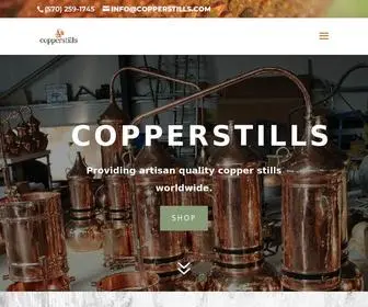 Copperstills.com(Copper Stills and Accessories for Your Distillation Needs) Screenshot