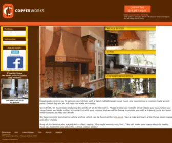 Copperworks.net(Copper Range hoods) Screenshot