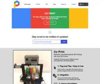 Coprint3D.com(Color Your 3D Printer Quickly) Screenshot
