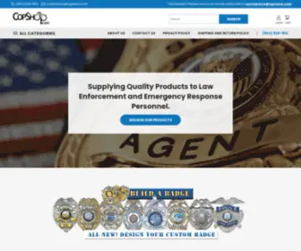 Copshop.com(Police badges) Screenshot