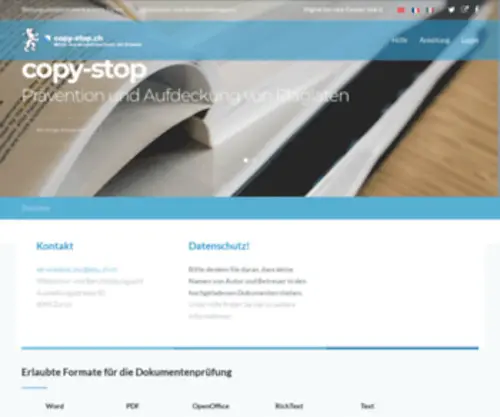 Copy-Stop.ch(Home DE) Screenshot