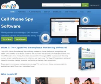 Copy10Pro.com(Cell phone spy software) Screenshot