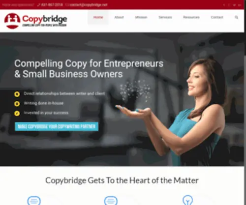 Copybridge.net(Compelling Copy For People With Passion) Screenshot