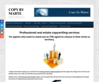 Copybymarte.com(Professional real estate copywriting services) Screenshot