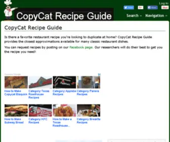 Copycatrecipeguide.com(Copycat Recipe Guide) Screenshot