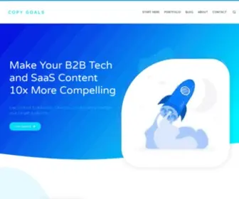 Copygoals.com(Content Marketing for SaaS and B2B Tech Companies) Screenshot