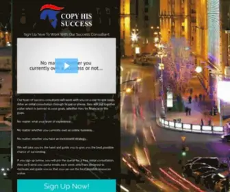 Copyhissuccess.com(Copy His Success) Screenshot