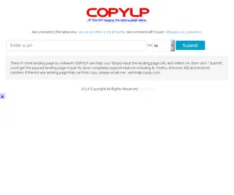 Copylp.com(Landing Page Copy Tool) Screenshot