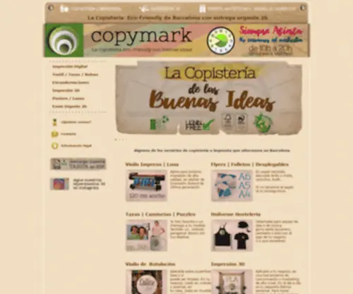 Copymark.es(Copisteria e imprenta rápida en Barcelona) Screenshot
