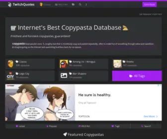 Copypastas.com(TwitchQuotes) Screenshot