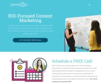 Copypress.com(Content writing services) Screenshot