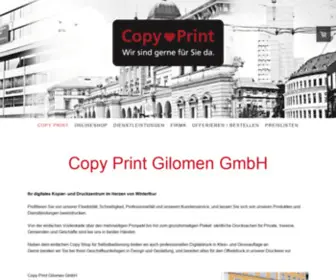 Copyprintwinti.ch(Druckerei für Digitaldruck mit Copy Shop in Winterthur) Screenshot