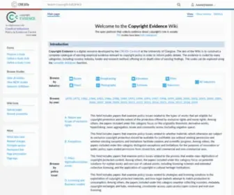 Copyrightevidence.org(Copyright Portal) Screenshot
