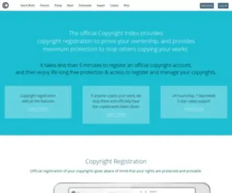 Copyrightindex.com(Copyright registration) Screenshot
