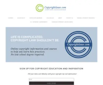 Copyrightlaws.com(Online Copyright Courses and Education) Screenshot