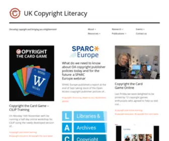 Copyrightliteracy.org(Decoding copyright and bringing you enlightenment) Screenshot