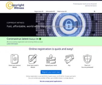 Copyrightwitness.com(Copyright Witness) Screenshot