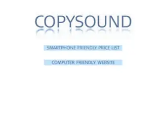 Copysound.co.uk(CD duplication) Screenshot