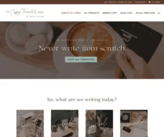 Copytemplateshop.com(Copywriting Templates by Megan Taylor) Screenshot