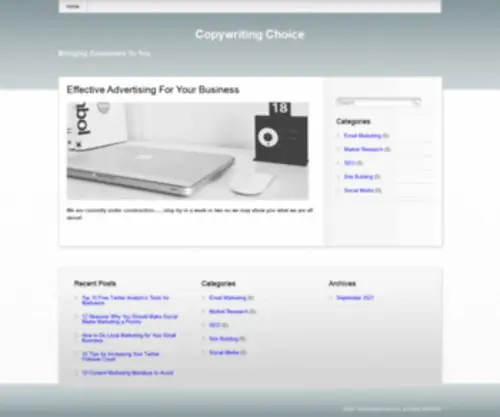 Copywritingchoice.com(Advice and information on Internet Marketing) Screenshot