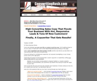 Copywritingrush.com(Direct Response Copywriting) Screenshot