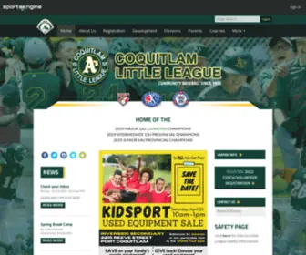 Coquitlamlittleleague.ca(Coquitlam Little League Baseball) Screenshot