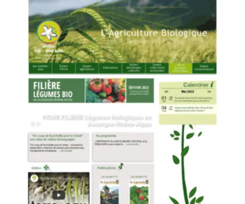 Corabio.org(Le réseau des agriculteurs bio d’Auvergne) Screenshot