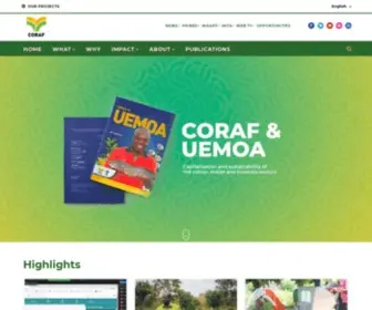 Coraf.org(Leading Agricultural Innovation in West and Central Africa) Screenshot