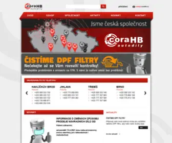 Corahb.cz(CoraHB autodíly s.r.o) Screenshot