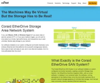 Coraid.com(Coraid, Inc) Screenshot