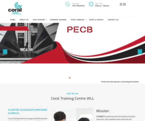 Coralbahrain.com(Coral Training Center) Screenshot