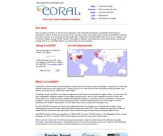 CoralCDN.org(The Coral Content Distribution Network) Screenshot