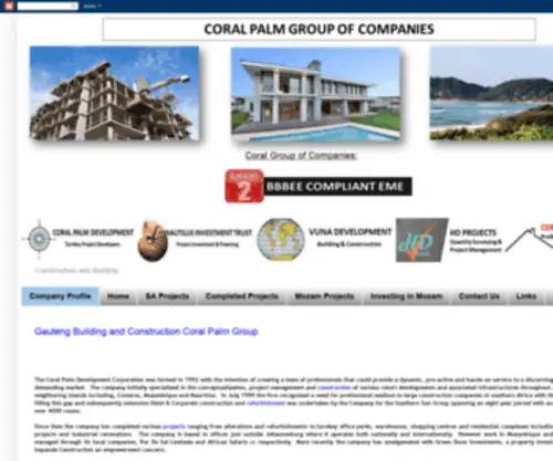 Coraldev.com(Coral Palm Group of Companies) Screenshot